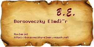 Borsoveczky Elmár névjegykártya